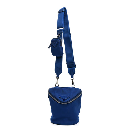 Prada Canvas Triangle Crossbody Bag Blue 1 of 9