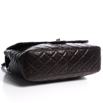 Chanel Lambskin Hybrid Reissue Jumbo Flap Dark Brown 4 of 9