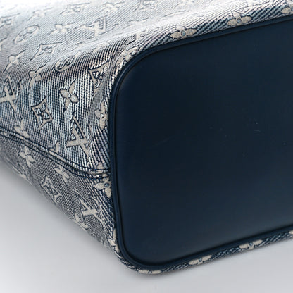 Louis Vuitton Monoglam Neverfull MM Blue 8 of 8