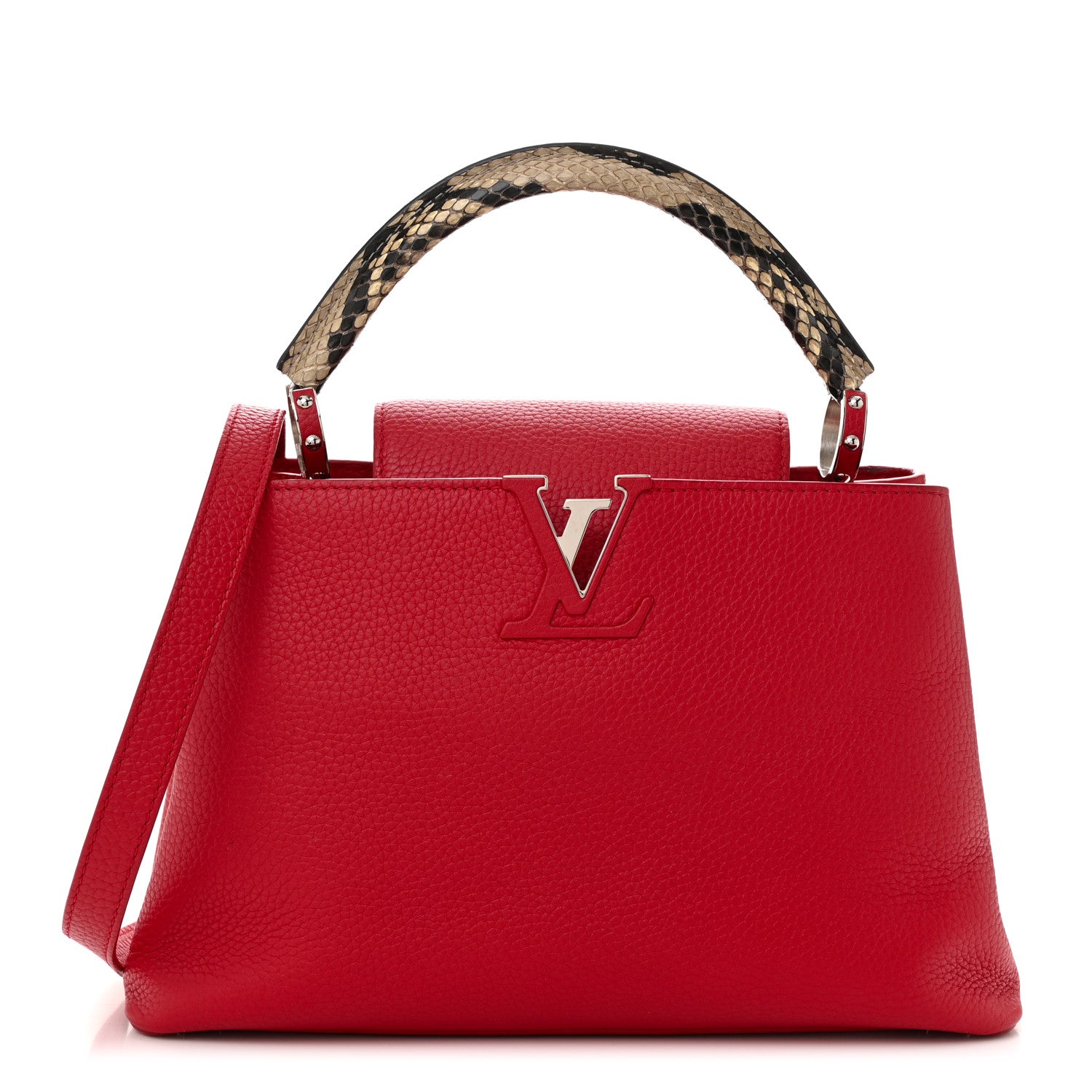 Louis Vuitton Taurillon Snakeskin Capucines PM Rubis 1 of 11