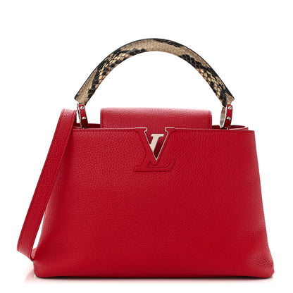 Louis Vuitton Taurillon Snakeskin Capucines PM Rubis 1 of 11