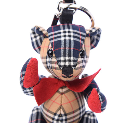 Burberry Canvas Small Scale Check Thomas Bear Bag Charm Antique Yellow 4 of 5