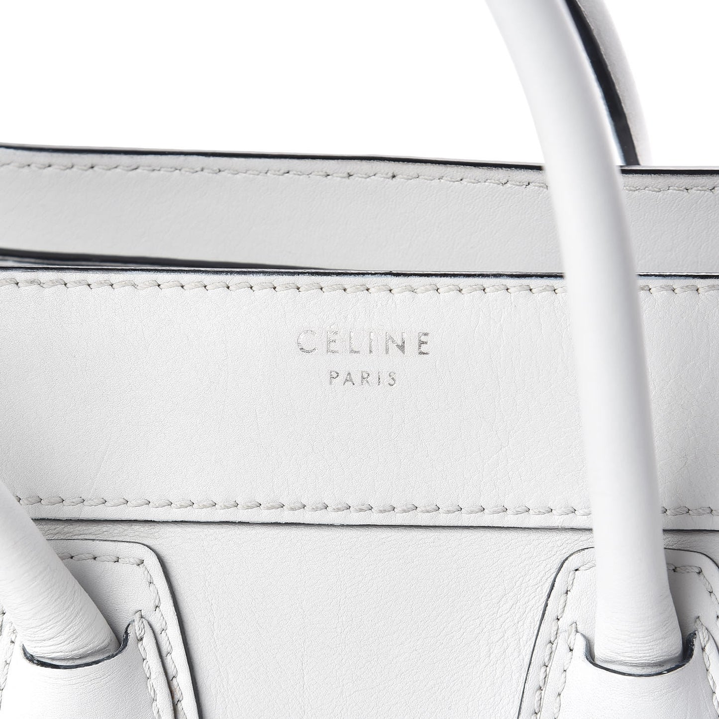 Calfskin Micro Luggage White