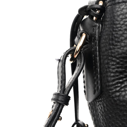 Burberry Grainy Calfskin Medium Check Ashby Hobo Black 15 of 18