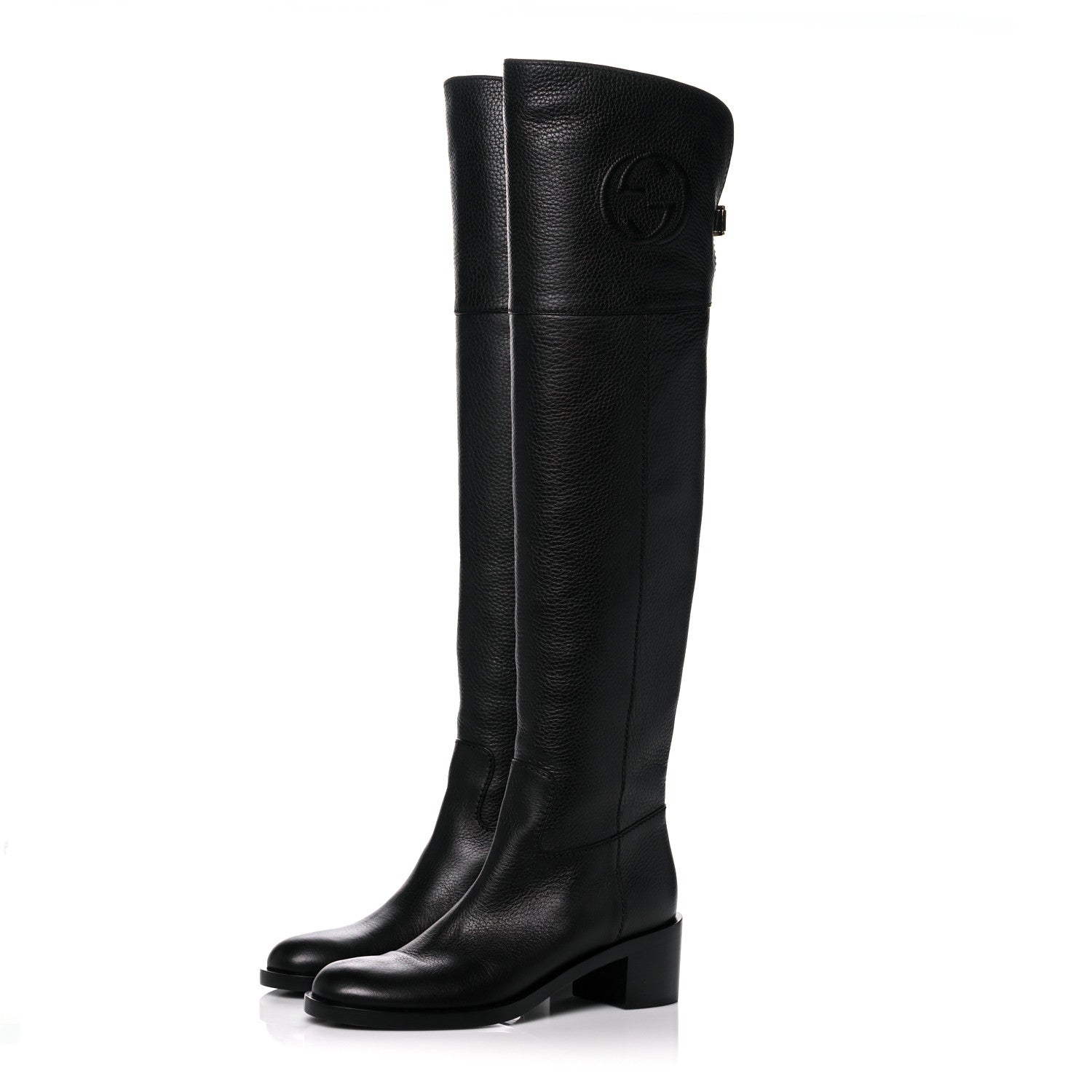 Gucci Cellarius Soft Calfskin Riding Boots 39.5 Black 3 of 10