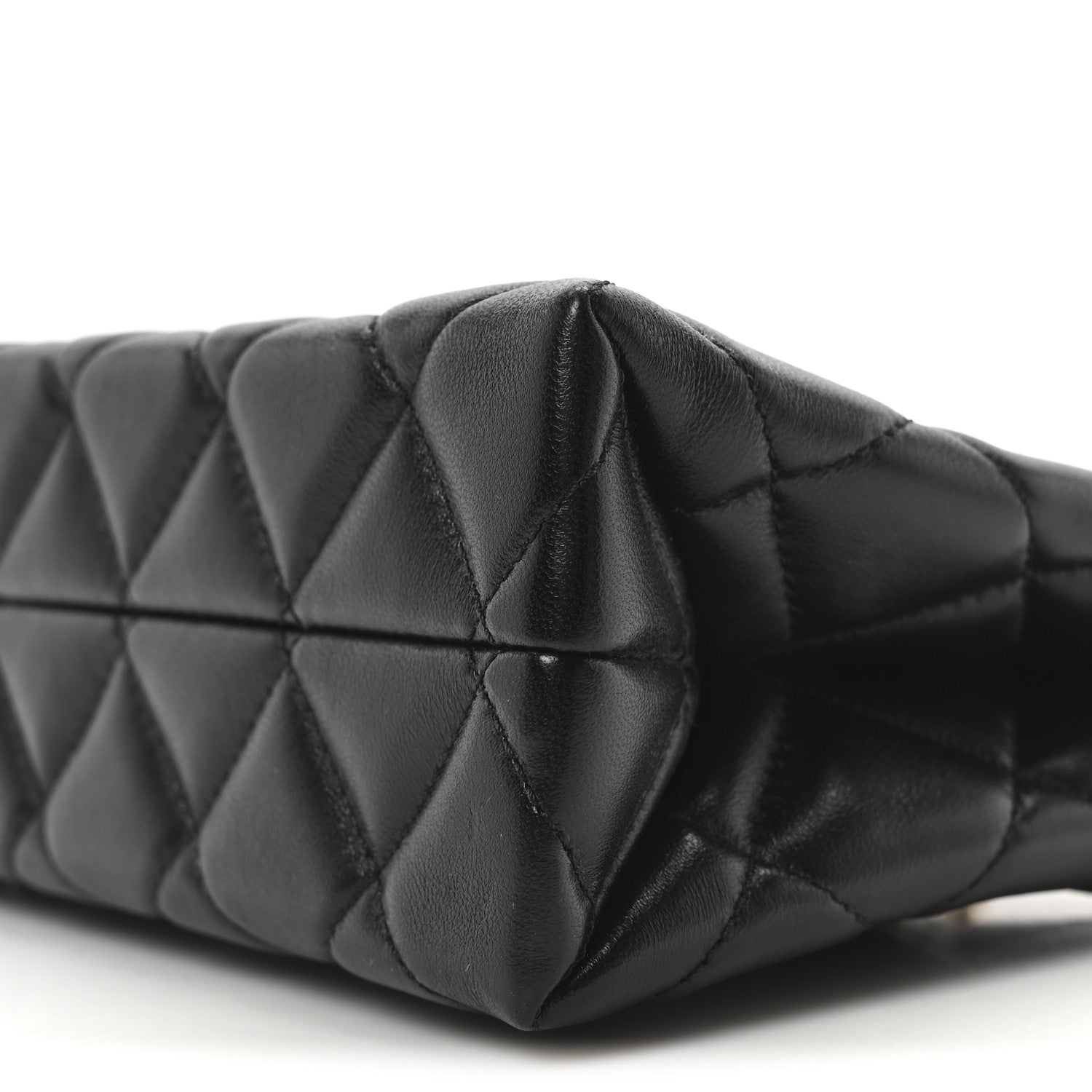 Chanel Lambskin Quilted Enamel Mini Shopping Bag Black 10 of 10