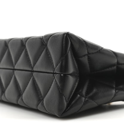 Chanel Lambskin Quilted Enamel Mini Shopping Bag Black 10 of 10