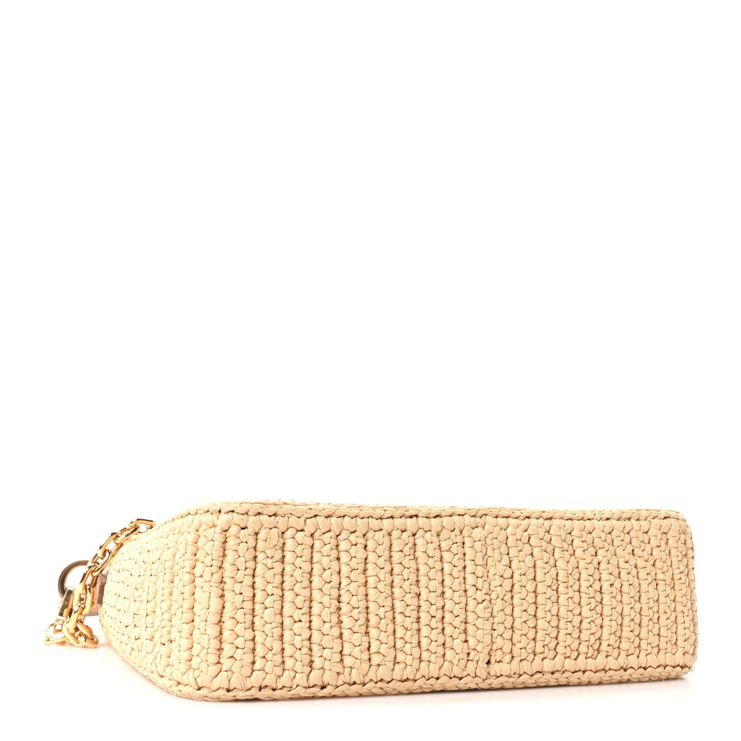 Yarn Raffia Effect Crochet Mini Re-Edition 2000 Shoulder Bag Naturale