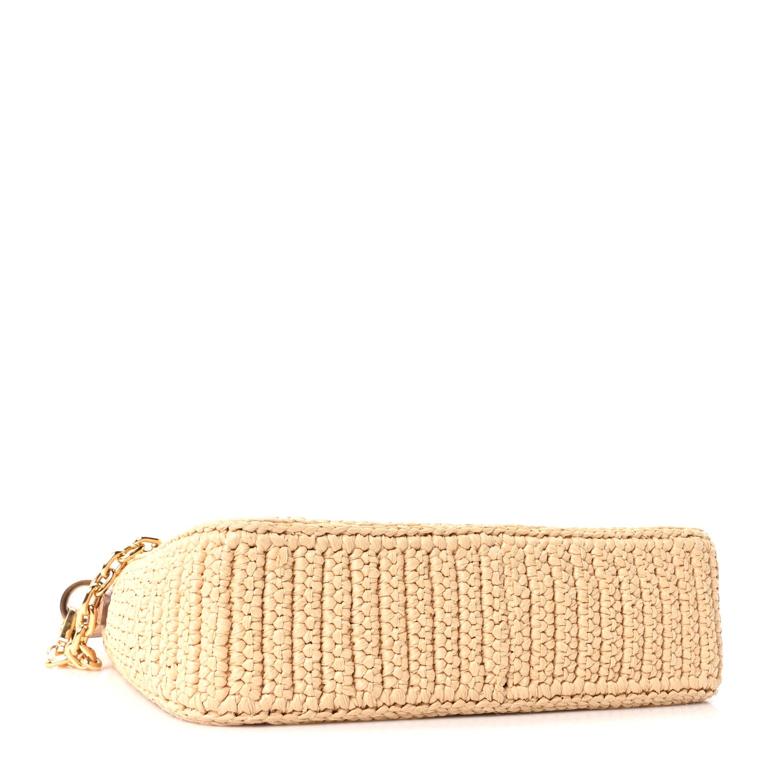 Prada Yarn Raffia Effect Crochet Mini Re-Edition 2000 Shoulder Bag Naturale 3 of 9