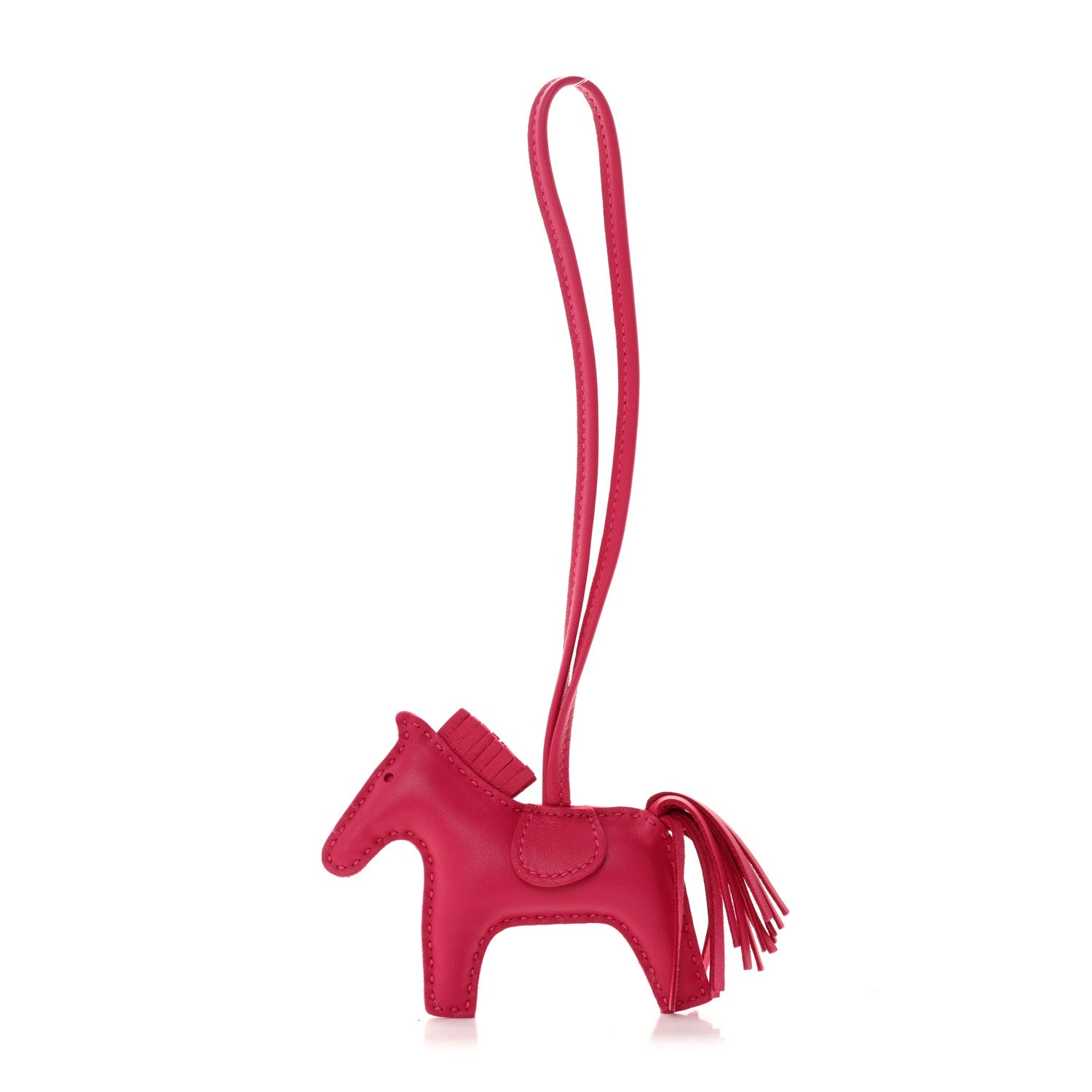 Hermes Milo Lambskin Grigri Rodeo Horse Bag Charm PM Rose Mexico 1 of 4