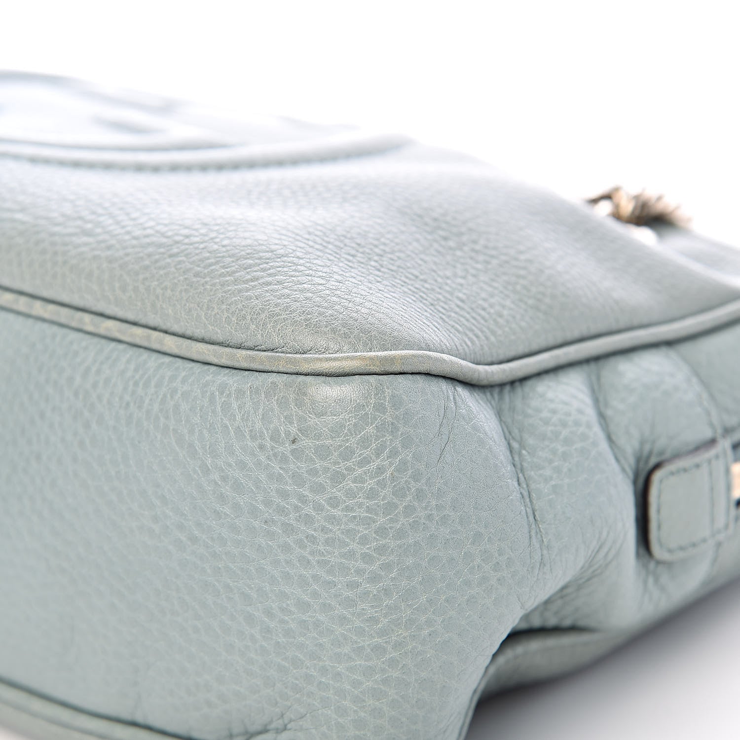 Gucci Pebbled Calfskin Small Soho Bowler Light Blue 9 of 12