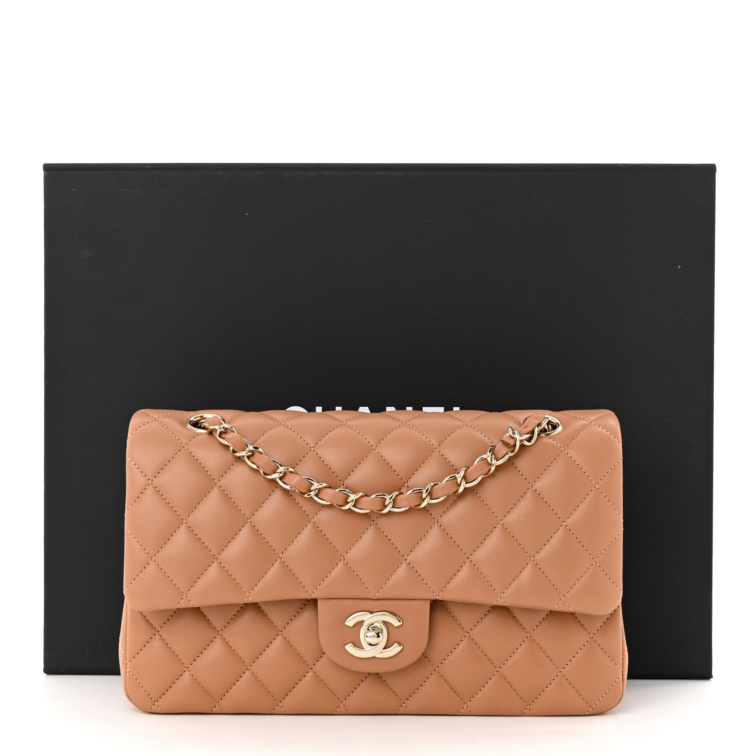 Chanel Lambskin Quilted Medium Double Flap Brown 11 of 11