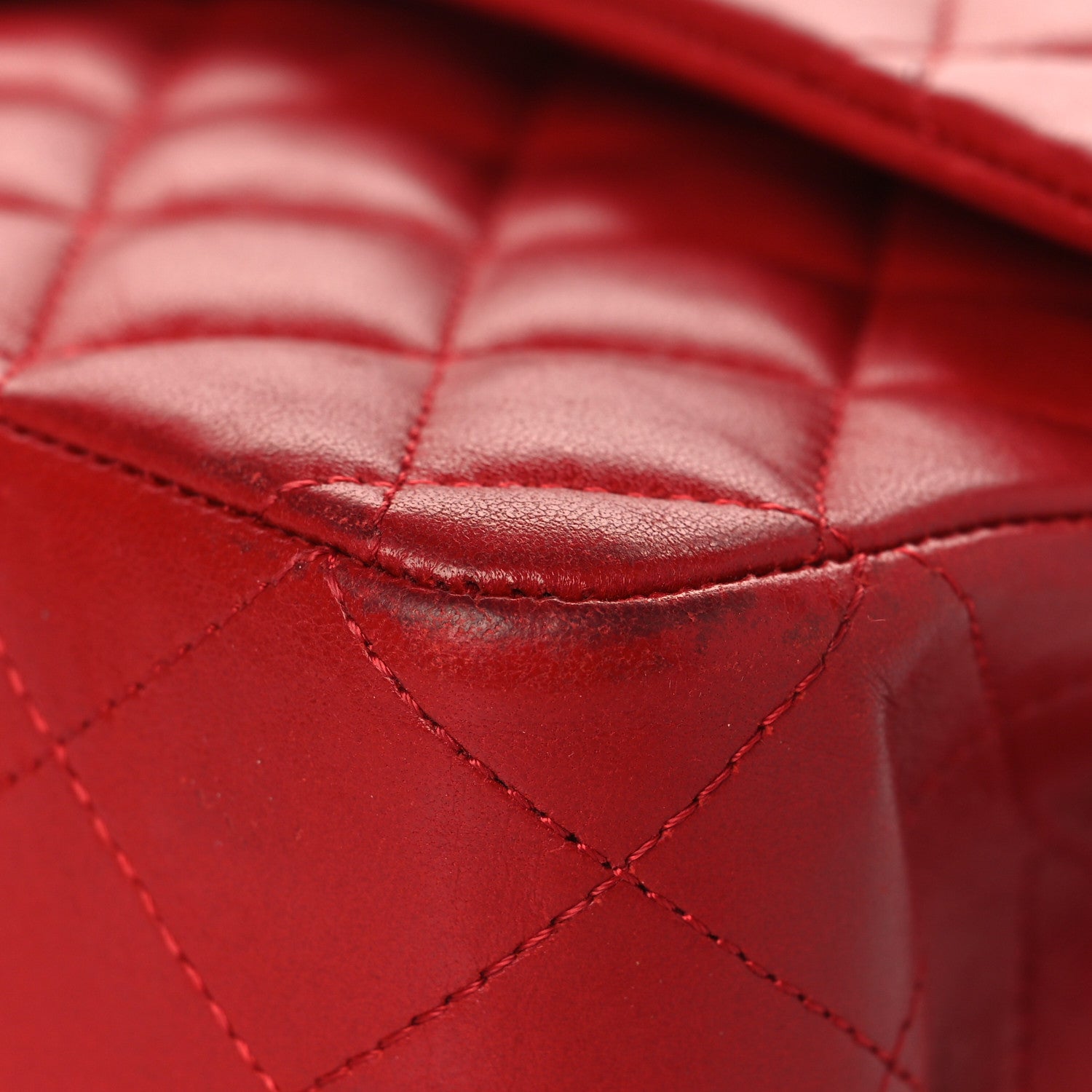 Chanel Lambskin Quilted Medium Double Flap Red 9 of 11