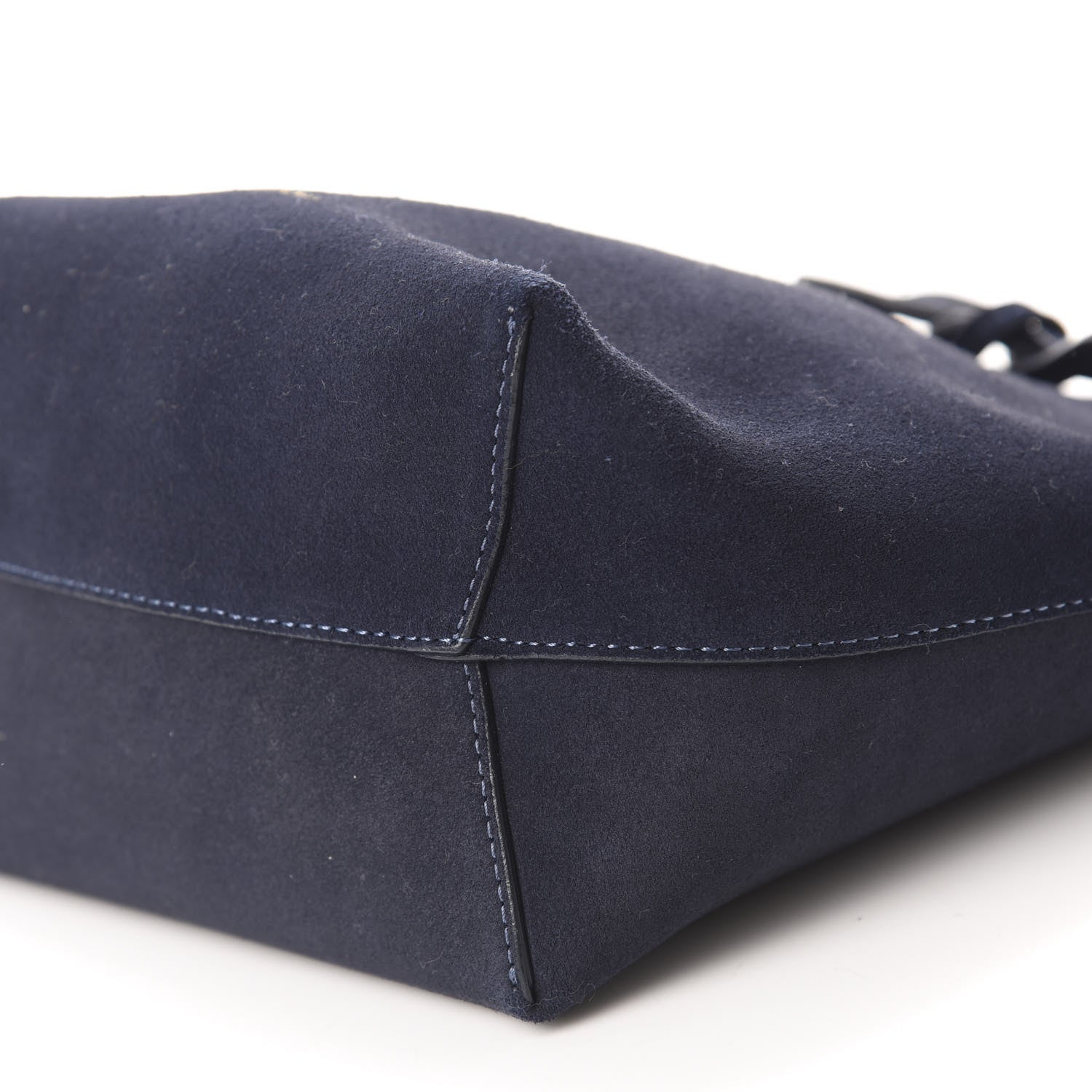 Mansur Gavriel Suede Mini Bucket Bag Navy 7 of 10