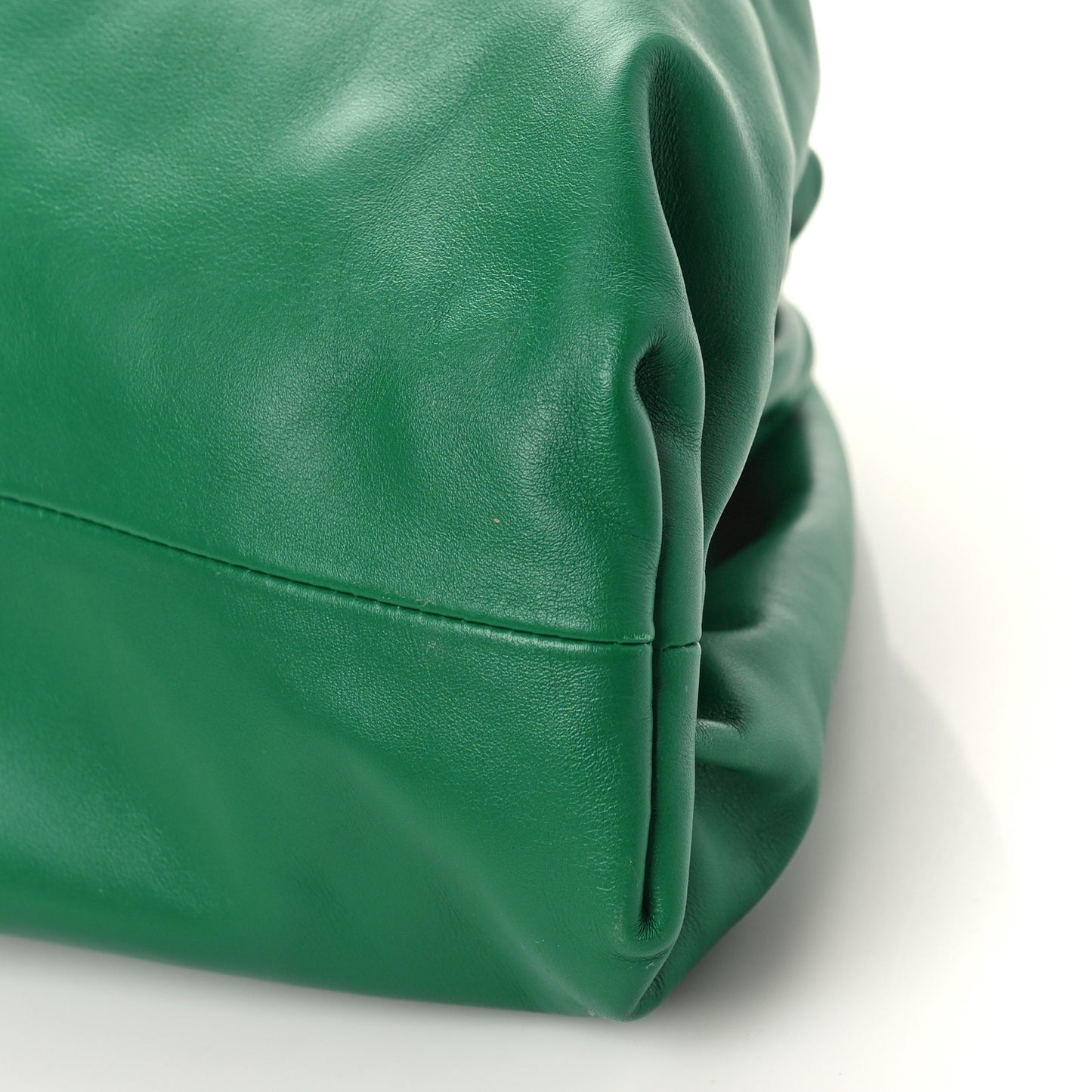 Smooth Butter Calf The Pouch Oversized Clutch Racing Green