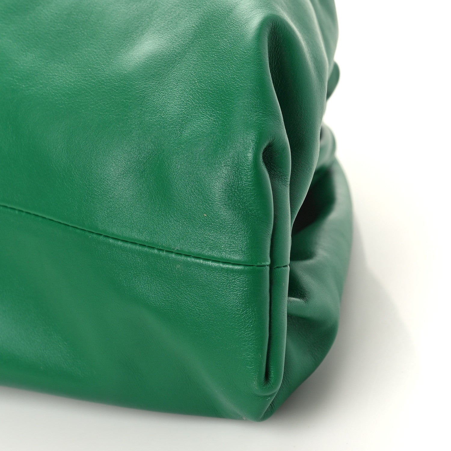 Bottega Veneta Smooth Butter Calf The Pouch Oversized Clutch Racing Green 9 of 9