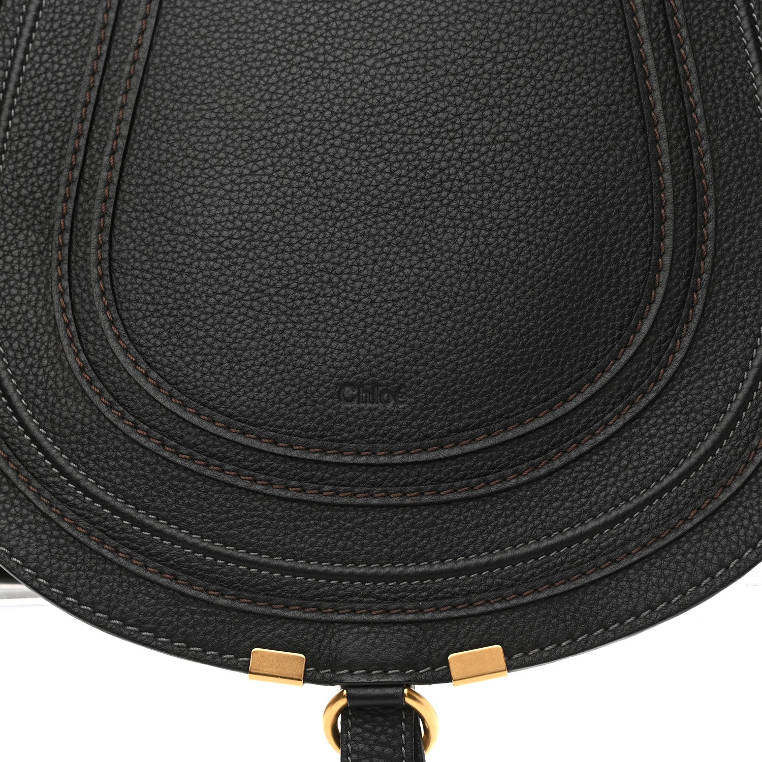 Chloe Calfskin Medium Marcie Round Crossbody Bag Black 9 of 11