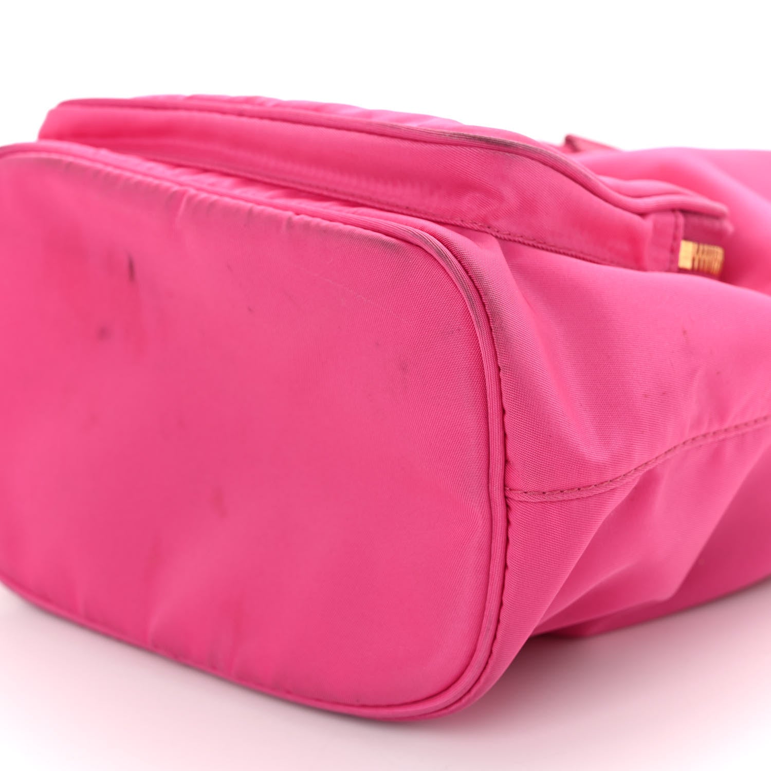 Prada Re-Nylon Saffiano Duet Bucket Crossbody Bag Fuxia 9 of 12