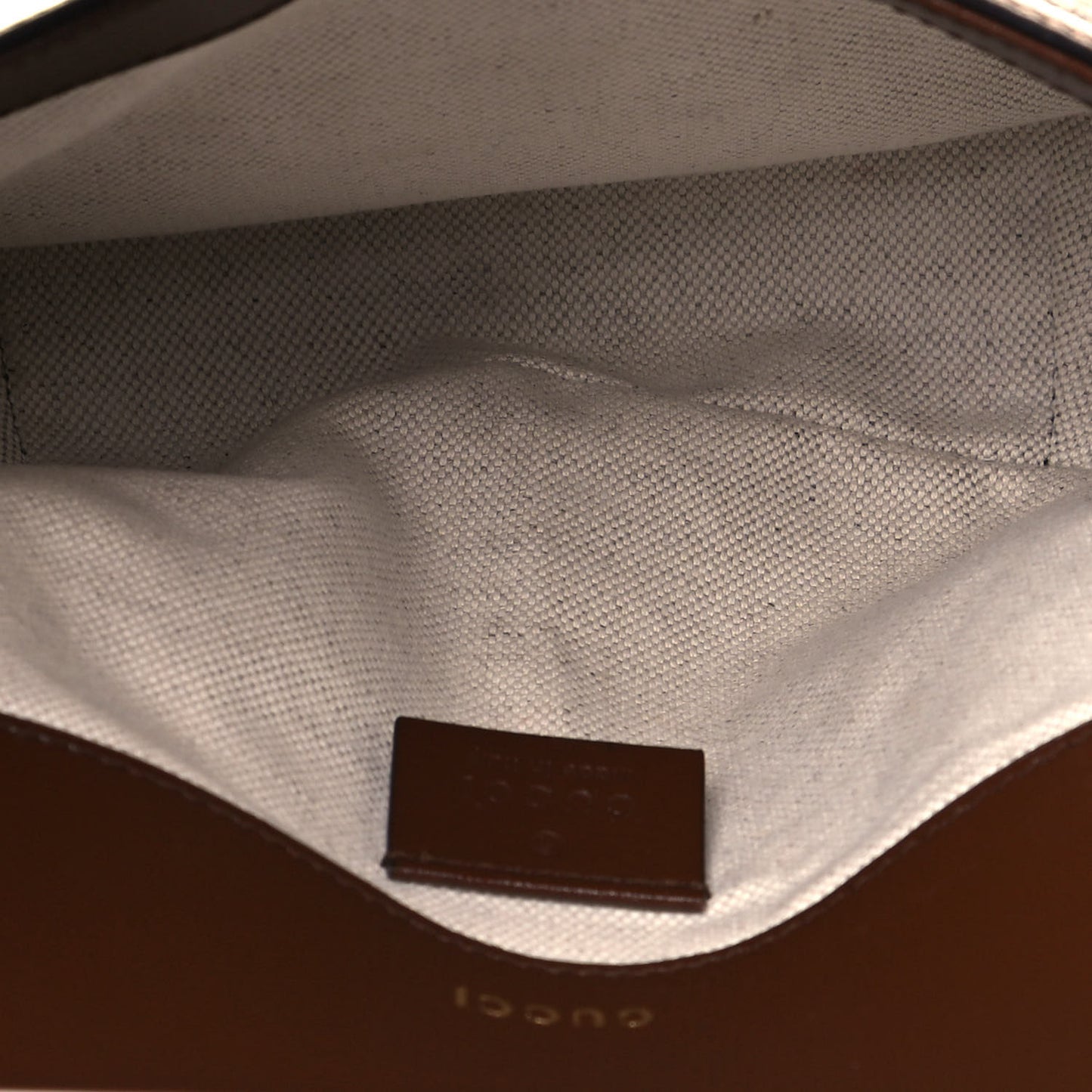 GG Supreme Monogram Web Mini Horsebit 1955 Shoulder Bag Beige Brown Sugar
