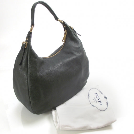 Prada Vitello Daino Hobo Foresta 3 of 9
