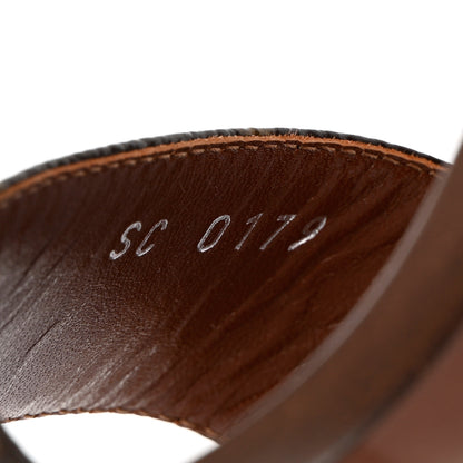 Louis Vuitton Calfskin Monogram Passenger Heeled Sandals 40 Cognac 6 of 10