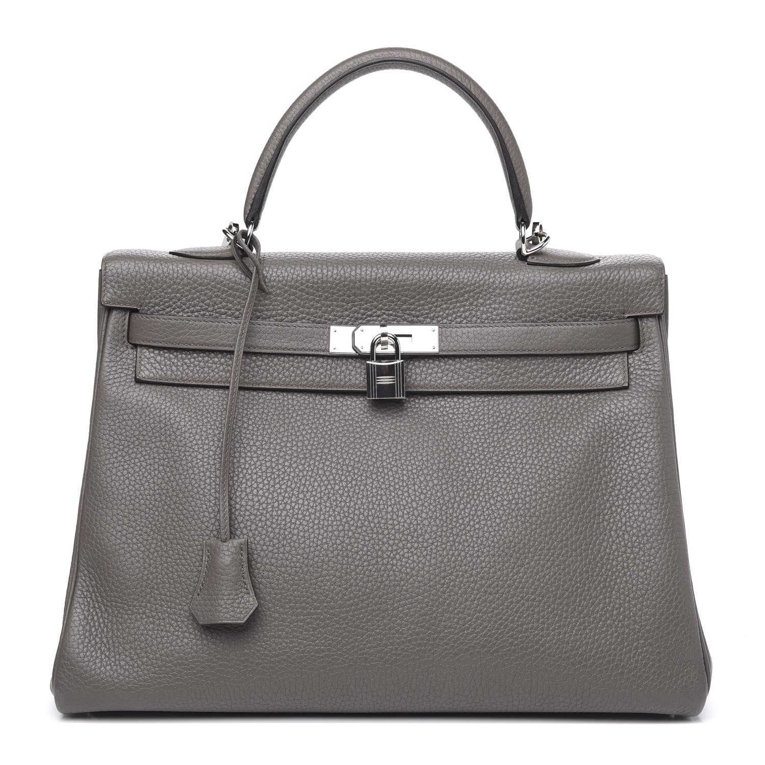 Hermes Taurillon Clemence Kelly Retourne 35 Etain 1 of 30
