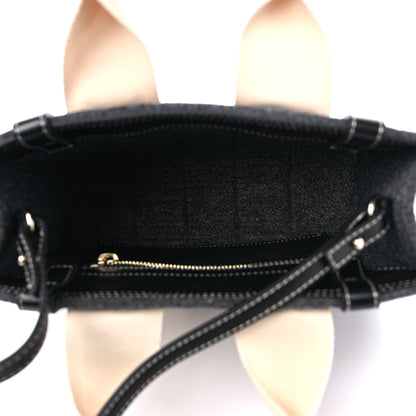 Chloe Felt Calfskin Small Woody Ribbon Tote With Strap Cashmere Grey 5 of 9