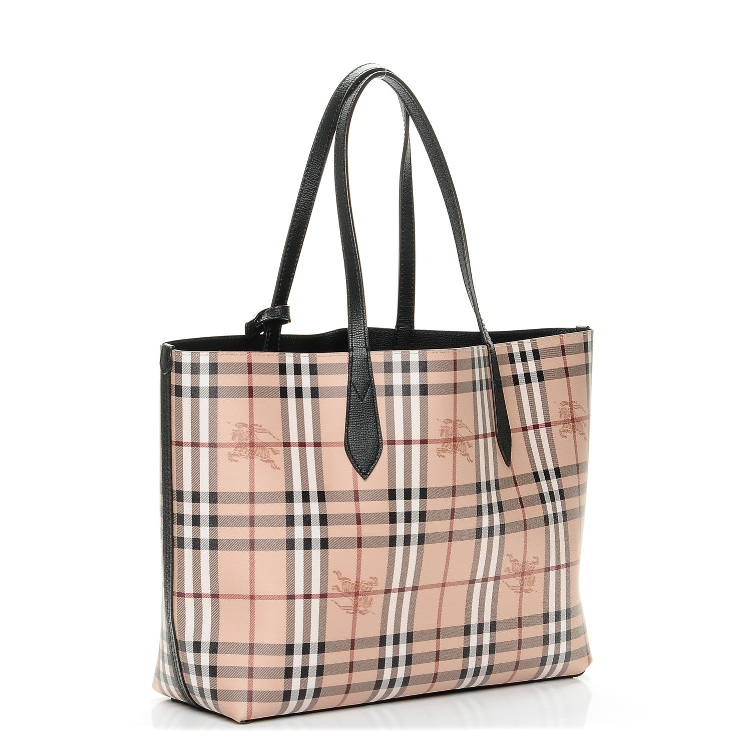 Burberry Haymarket Check Medium Reversible Tote Black 3 of 8