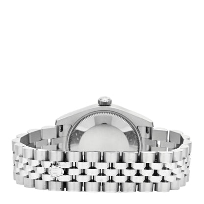 Rolex Stainless Steel 18K White Gold Diamond Pink Mother of Pearl 31mm Oyster Perpetual Datejust Watch 178274 3 of 5