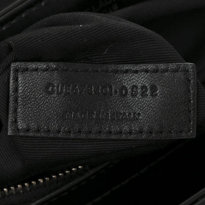 Saint Laurent Calfskin Y Quilted Monogram Toy Loulou Crossbody Bag Black 7 of 10