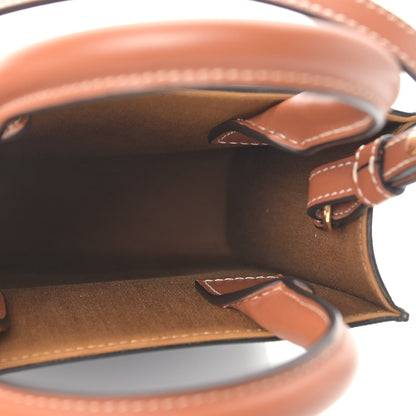 Celine Triomphe Canvas Calfskin Mini Vertical Cabas Tan 5 of 7