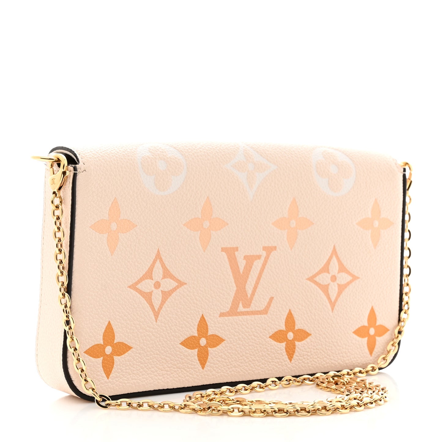 Empreinte Monogram Giant By The Pool Felicie Pochette Chain Wallet Cream Saffron