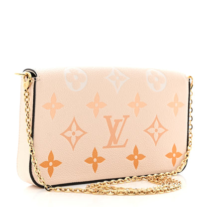 Louis Vuitton Empreinte Monogram Giant By The Pool Felicie Pochette Chain Wallet Cream Saffron 4 of 11