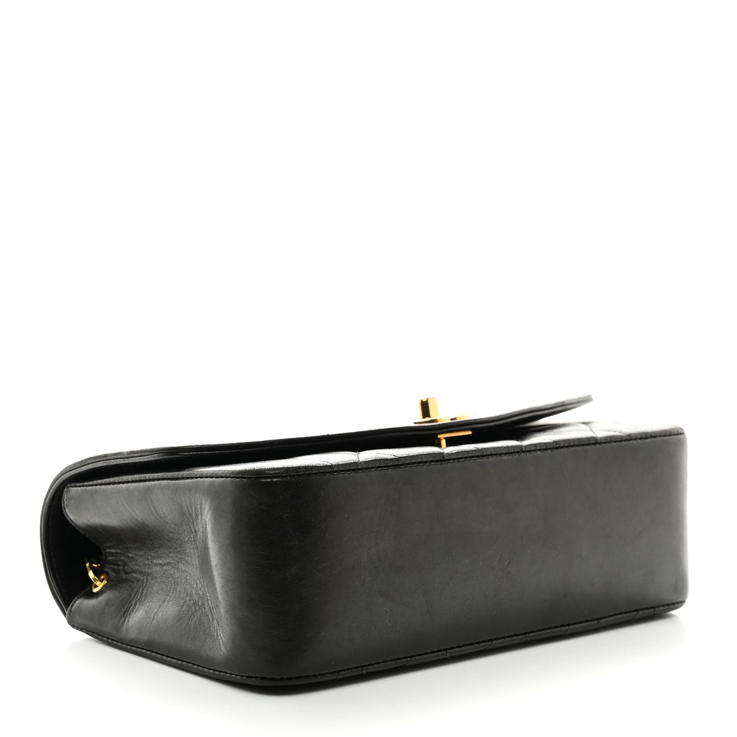Lambskin Quilted Small Single Flap Black