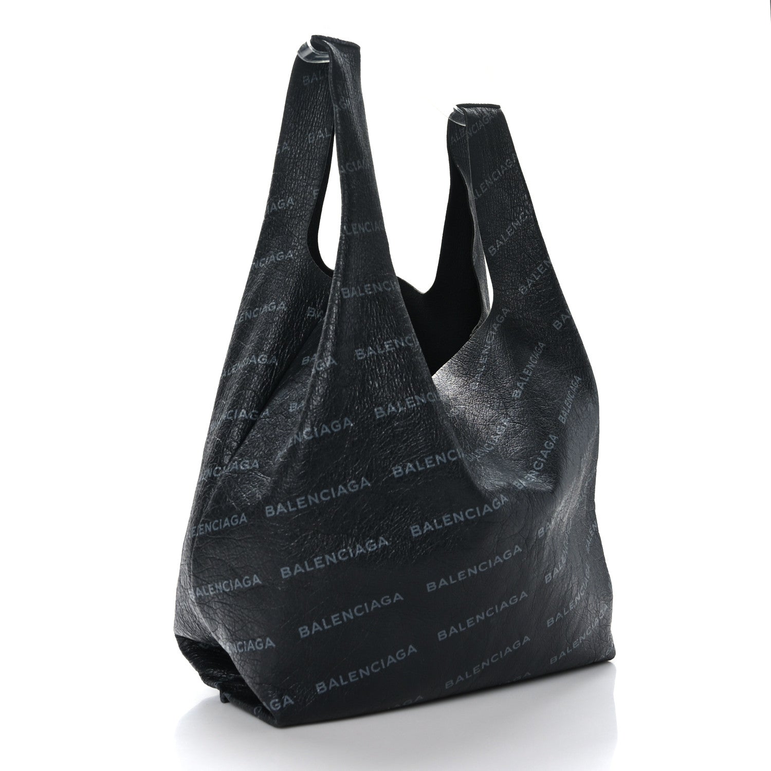 Balenciaga Agneau Arena Allover Logo Supermarket Shopper Gris Crayon 6 of 11