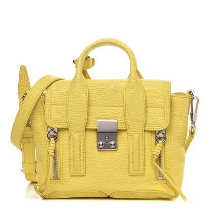 3.1 Phillip Lim 3.1 Textured Calfskin Mini Pashli Satchel Yellow 1 of 11