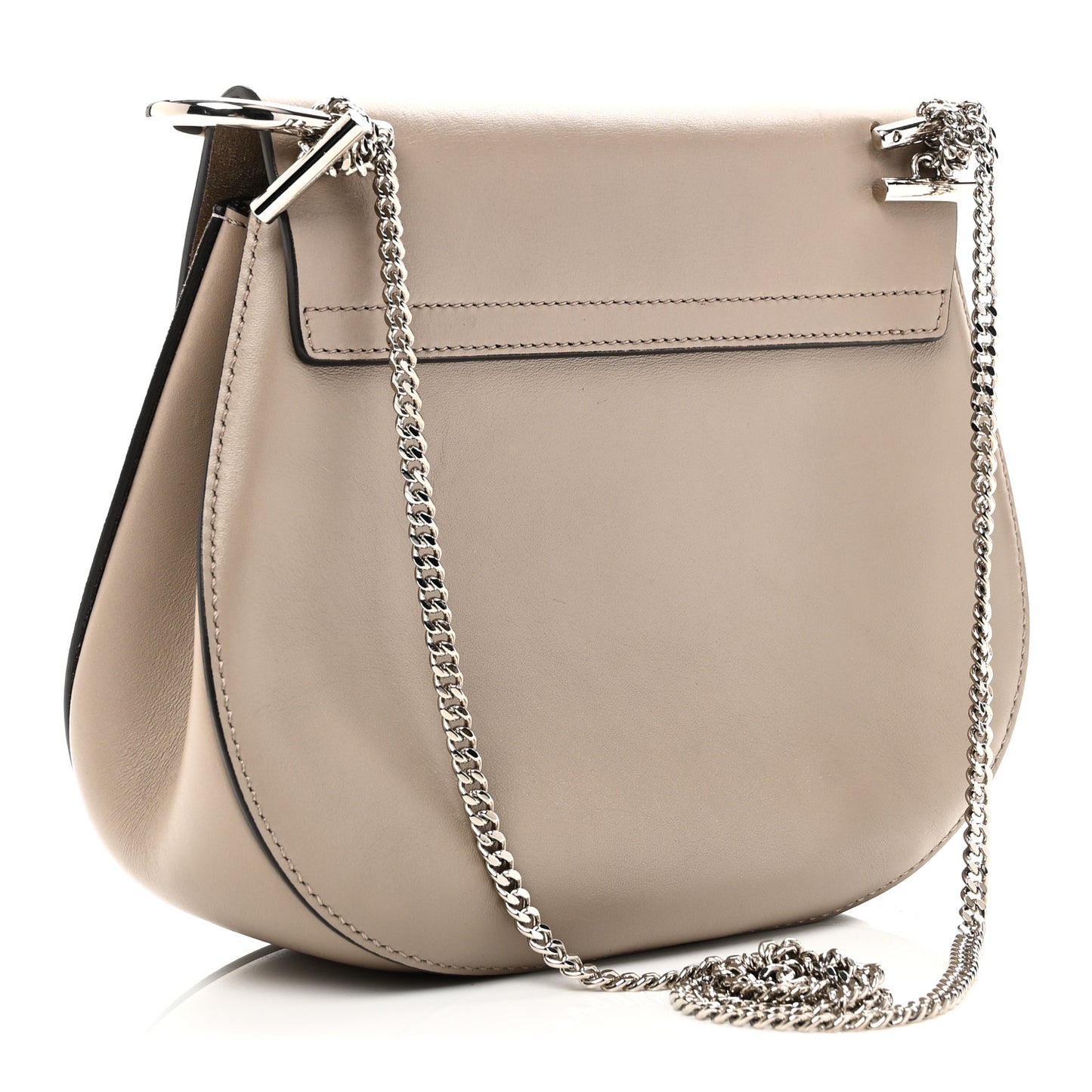 Suede Smooth Calfskin Drew Shoulder Bag Motty Grey