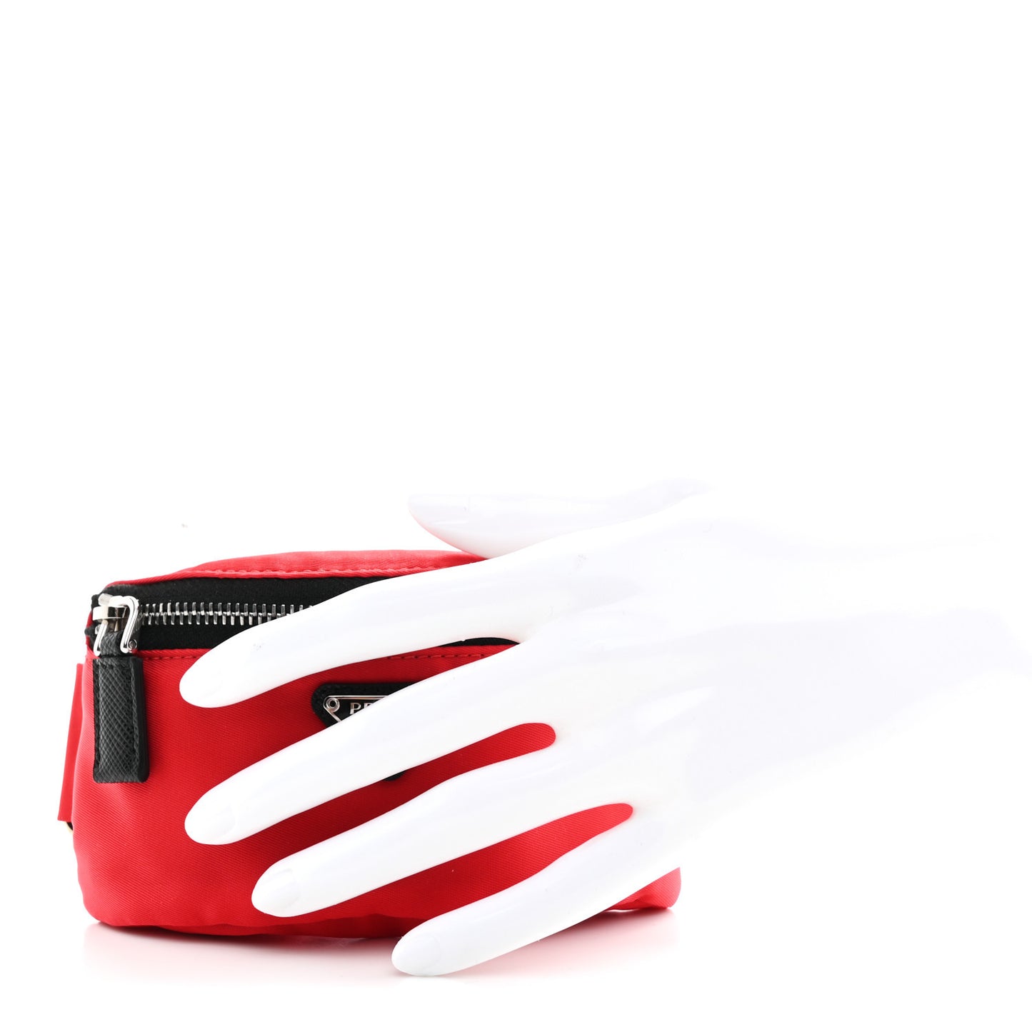 Tessuto Nylon Wrist Pouch Rosso