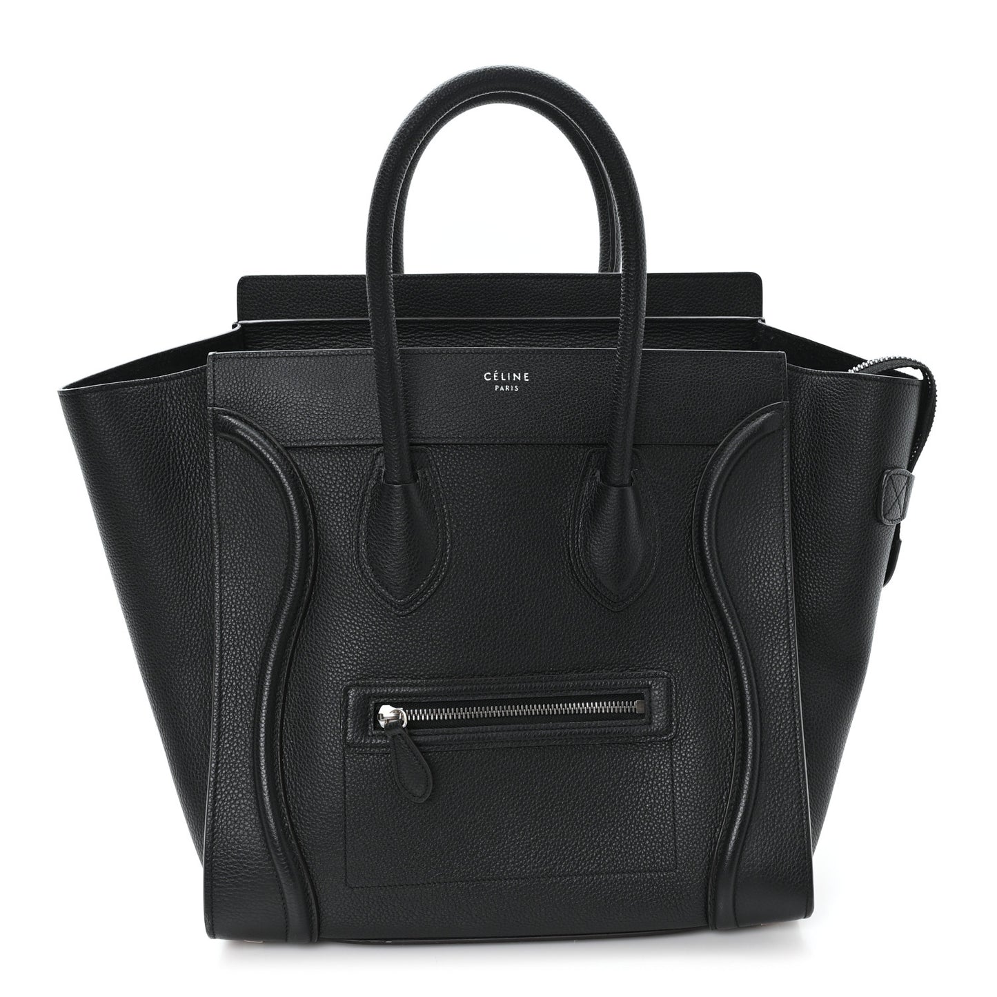Drummed Calfskin Mini Luggage Black
