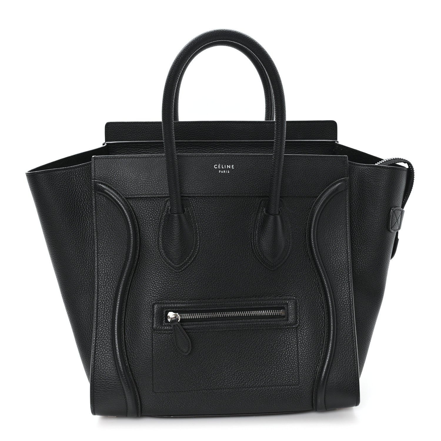 Celine Drummed Calfskin Mini Luggage Black 1 of 10