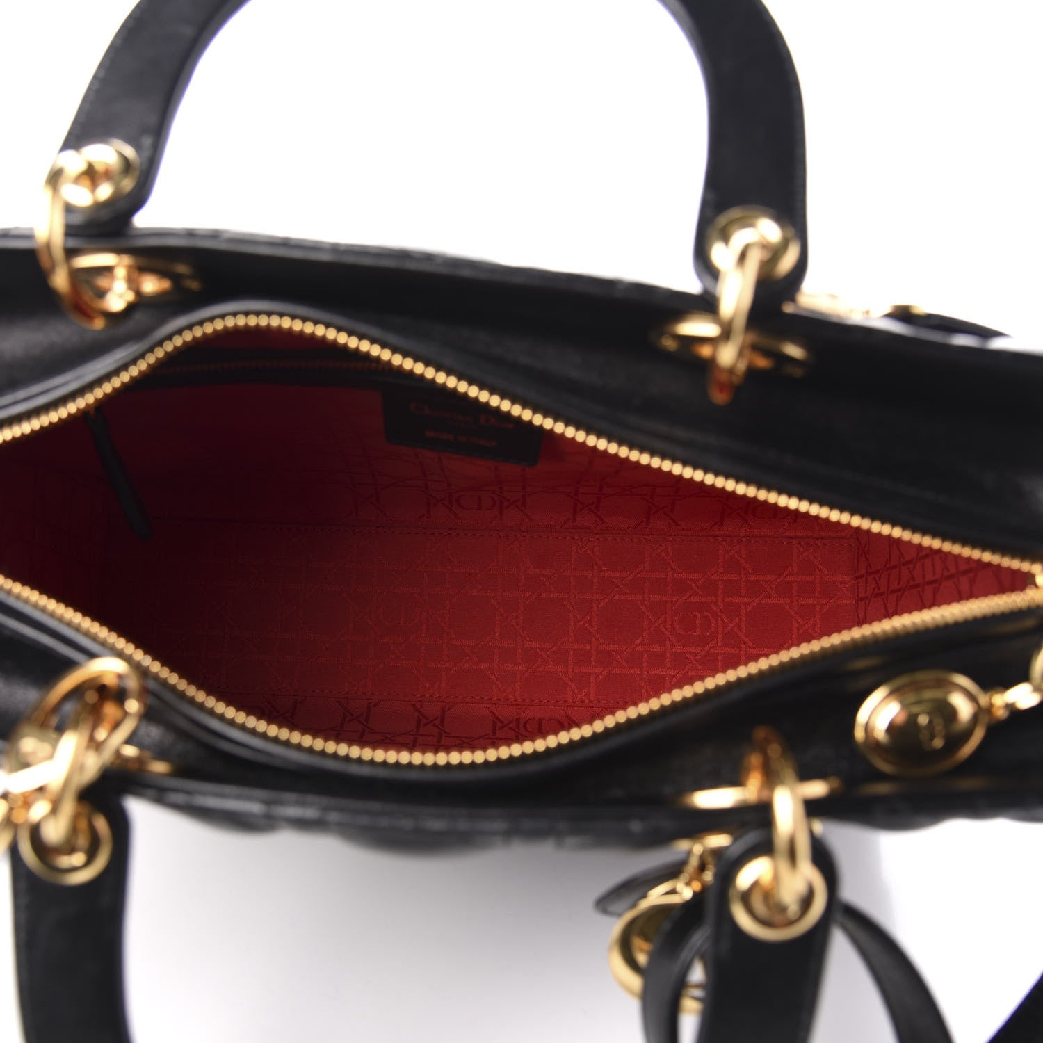 Christian Dior Lambskin Cannage Large Lady Dior Black 5 of 10