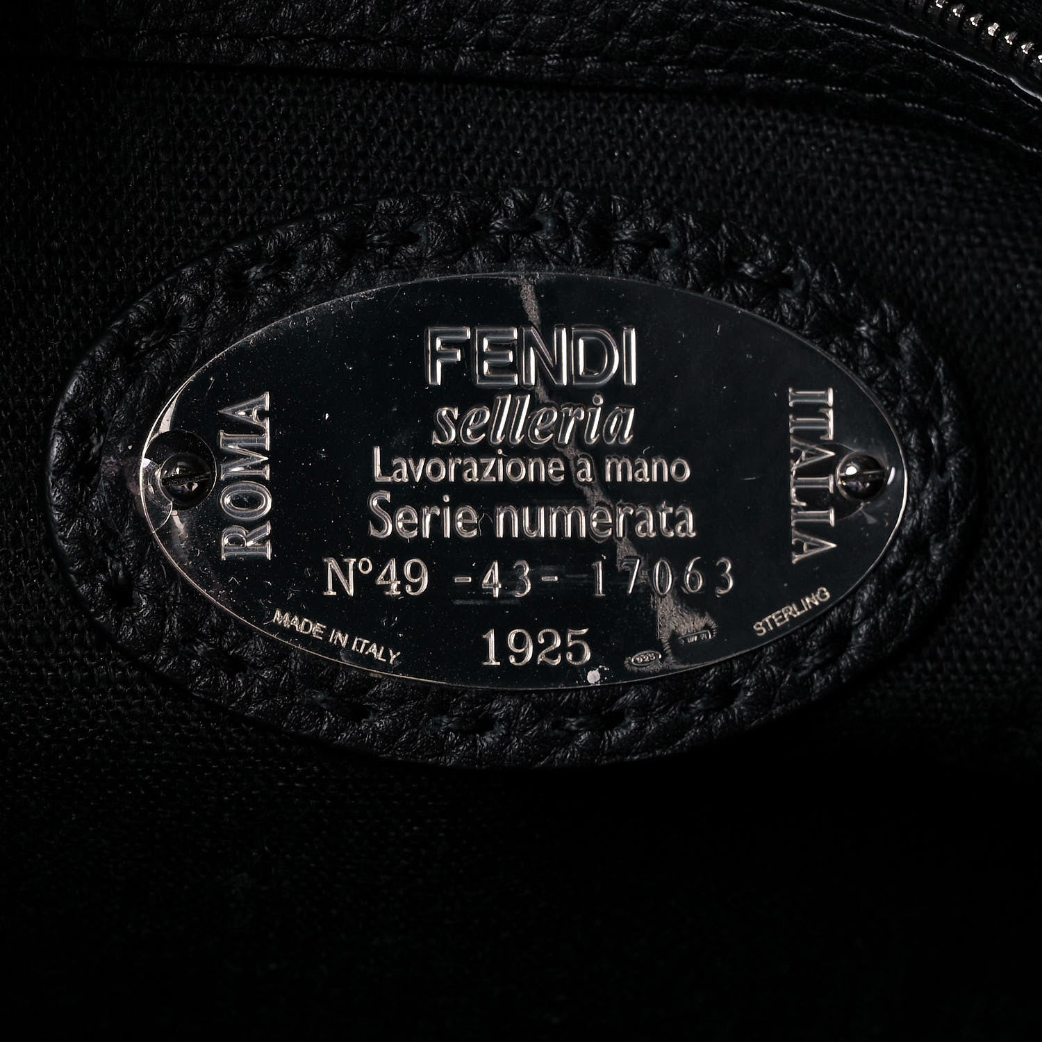 Fendi Cuoio Romano Selleria Tote Black 5 of 12