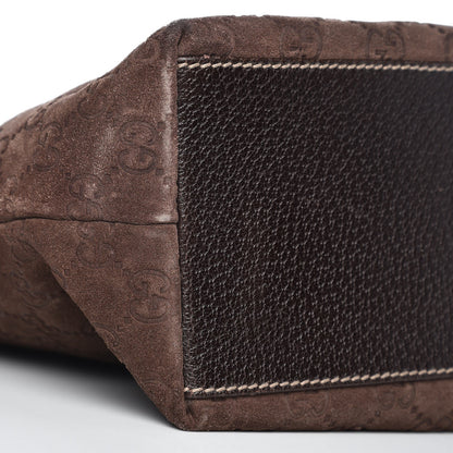 Gucci Guccissima Suede Charmy Tote Brown 9 of 10