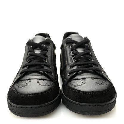 Christian Dior Calfskin Suede Logo Sneakers 38 Black 2 of 10