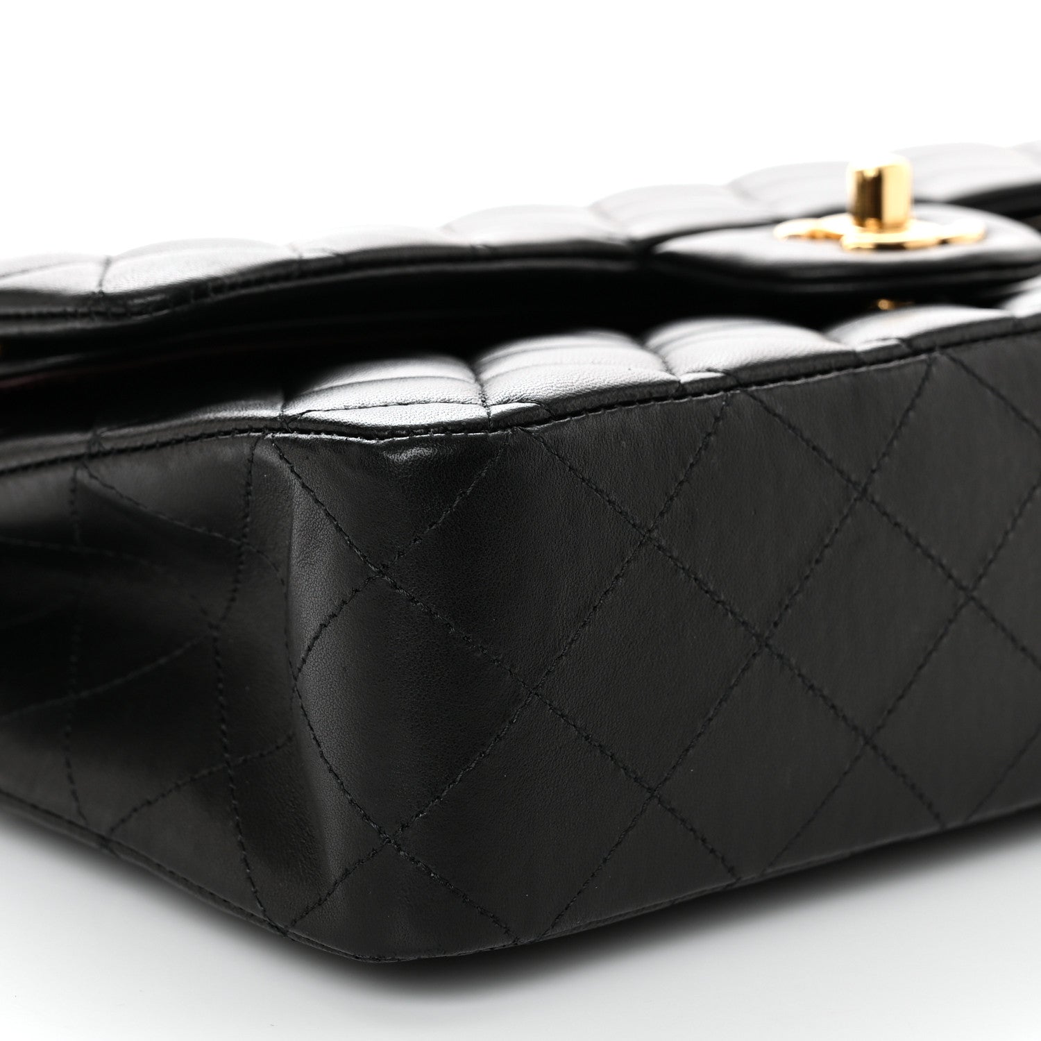 Chanel Lambskin Quilted Medium Double Flap Black 9 of 11
