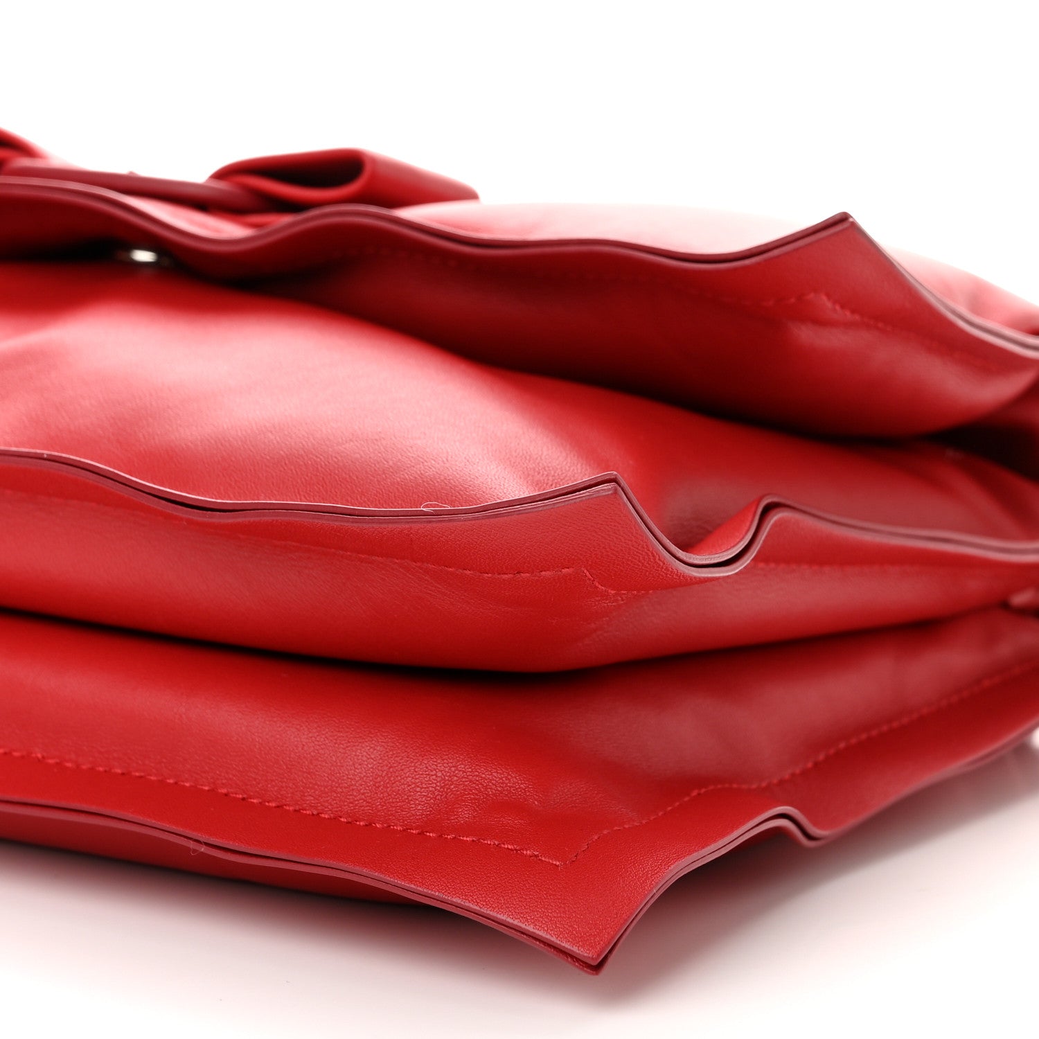 Salvatore Ferragamo Calfskin Small Viva Bow Shoulder Bag Red 11 of 12
