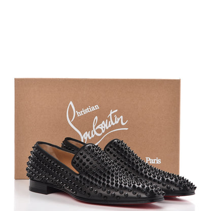 Christian Louboutin Mens Calfskin Dandelion Spikes Flat Loafers 41.5 Black 9 of 9