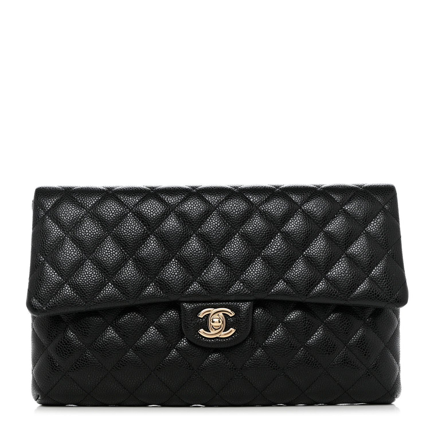 Chanel Caviar Quilted Flap Clutch Black 1 of 8