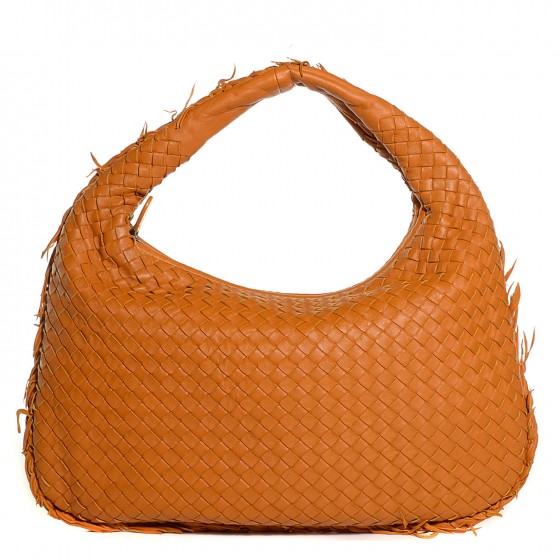 Nappa Intrecciato Fuzzy Medium Veneta Hobo Topaz