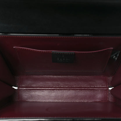 Gucci Mousse Top Patent Mini Sylvie 1969 Top Handle Bag Black 5 of 10